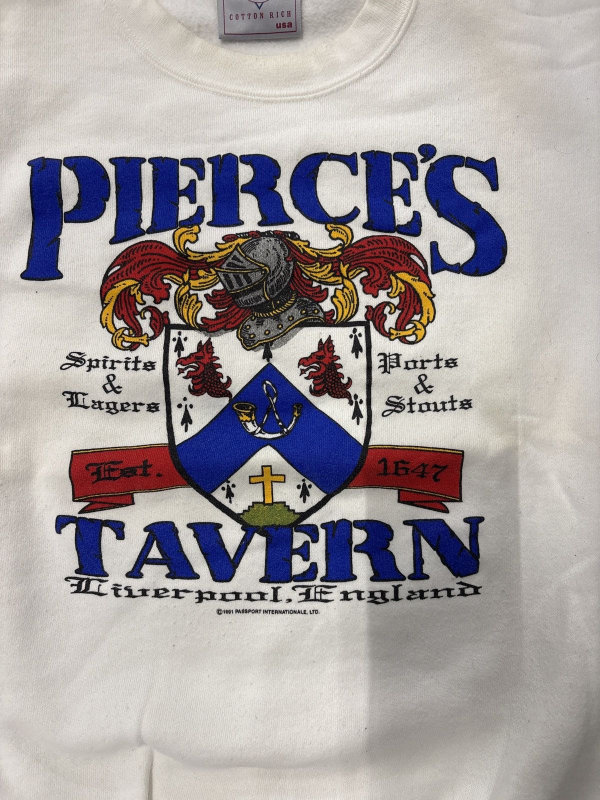 Delta × Vintage Vtg 1991 Delta Pierce’s Tavern Crewneck sweatshirt Sz L Size US L / EU 52-54 / 3 - 2 Thumbnail