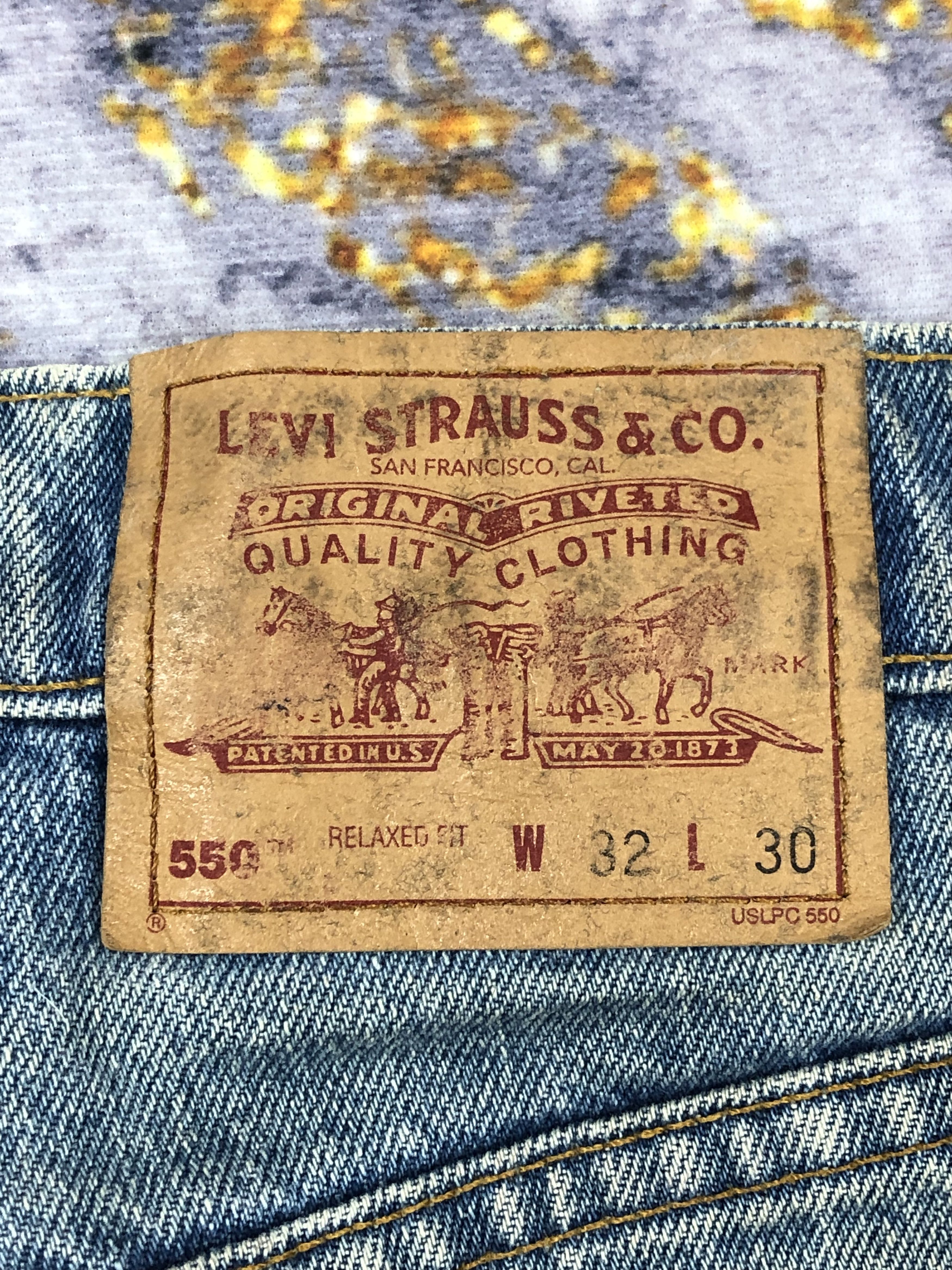 Levi's Vintage 90s Levis 550 Faded Blue Jeans DPP0190 Size US 33 - 5 Thumbnail
