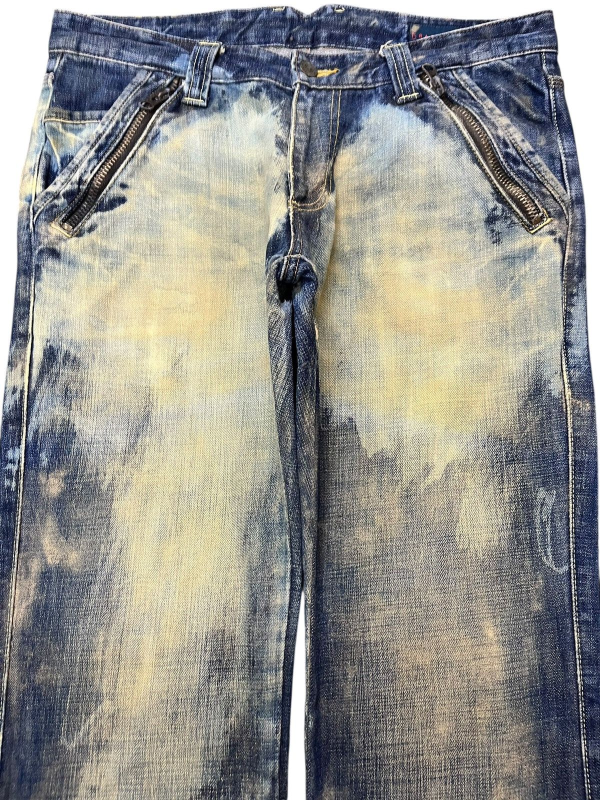 RAGEBLUE Vintage Rageblue Faded Mudwash Whiskers Denim Size US 33 - 2 Thumbnail