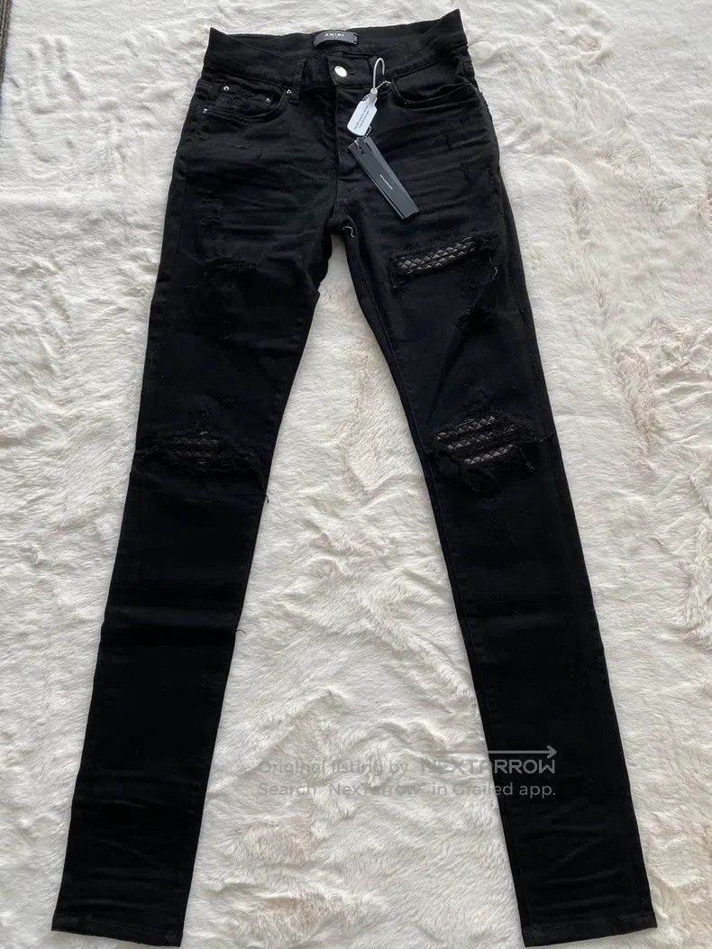 Amiri Amiri Size 30 Black diamond plaid MX1 jeans Size US 30 / EU 46 - 1 Thumbnail