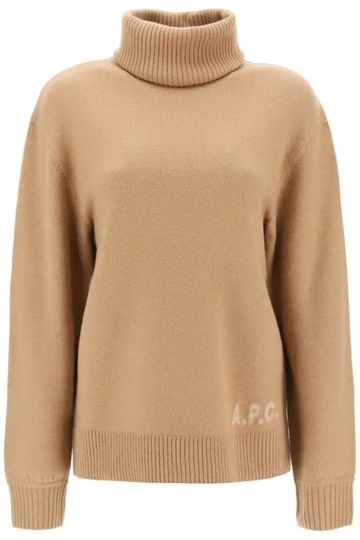 image of A P C O1S22I1N0324 Wool Turtleneck Sweater In Beige, Women's (Size Medium)