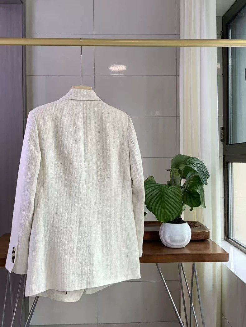 Loro Piana LORO PIANA Textured solid color suit jacket Size XS / US 0-2 / IT 36-38 - 2 Thumbnail