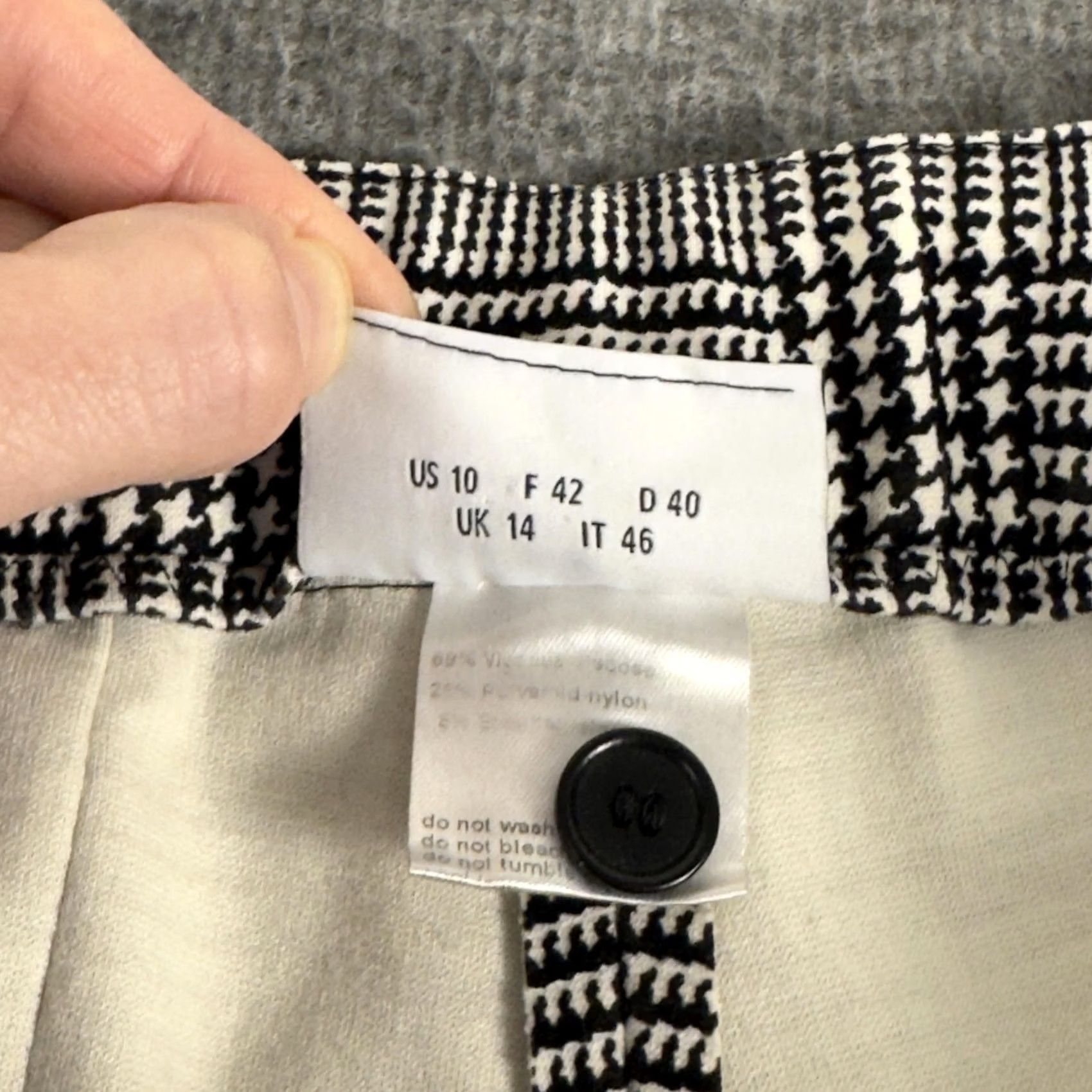 Akris Akris Punto Pants Womens 10 Gray Plaid Tapered Ankle Dress Trousers Work Size 32" / US 10 / IT 46 - 3 Thumbnail