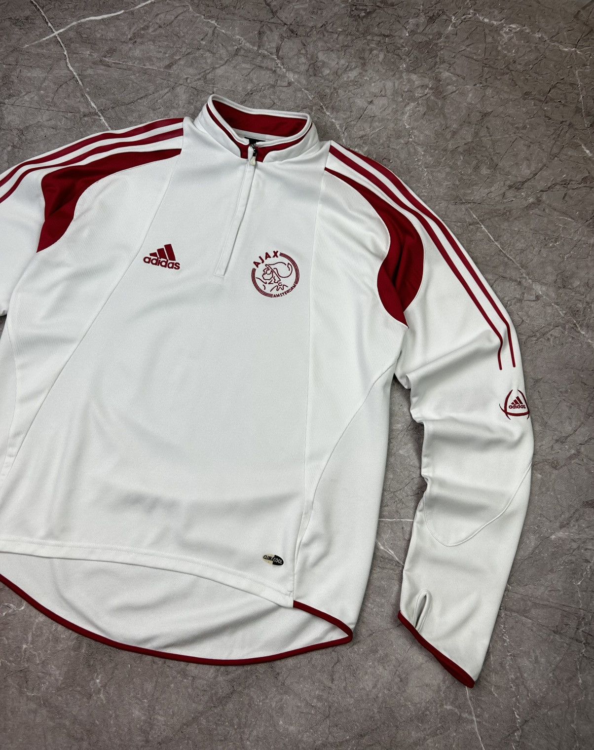 Adidas × Vintage Vintage Adidas Ajax 1/4 Jacket Soccer Streetwear Rare M Size US L / EU 52-54 / 3 - 2 Thumbnail