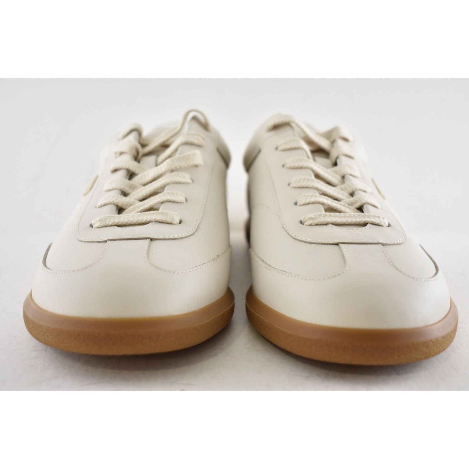 Fendi Fendi Light Bianco Ice White Leather Low Top Sneakers US 12 Size US 12 / EU 45 - 10 Thumbnail