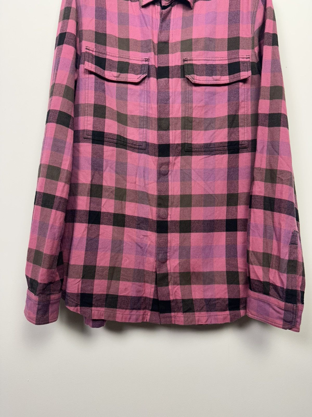 Rick Owens SS23 ‘EDFU’ Pink Plaid Overshirt Size US S / EU 44-46 / 1 - 3 Thumbnail