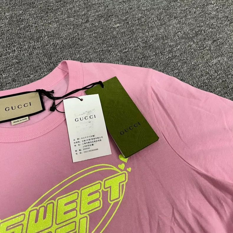 Gucci Gucci Pink Cat Graphic Short Sleeve TShirt-2506 Size M / US 6-8 / IT 42-44 - 7 Thumbnail