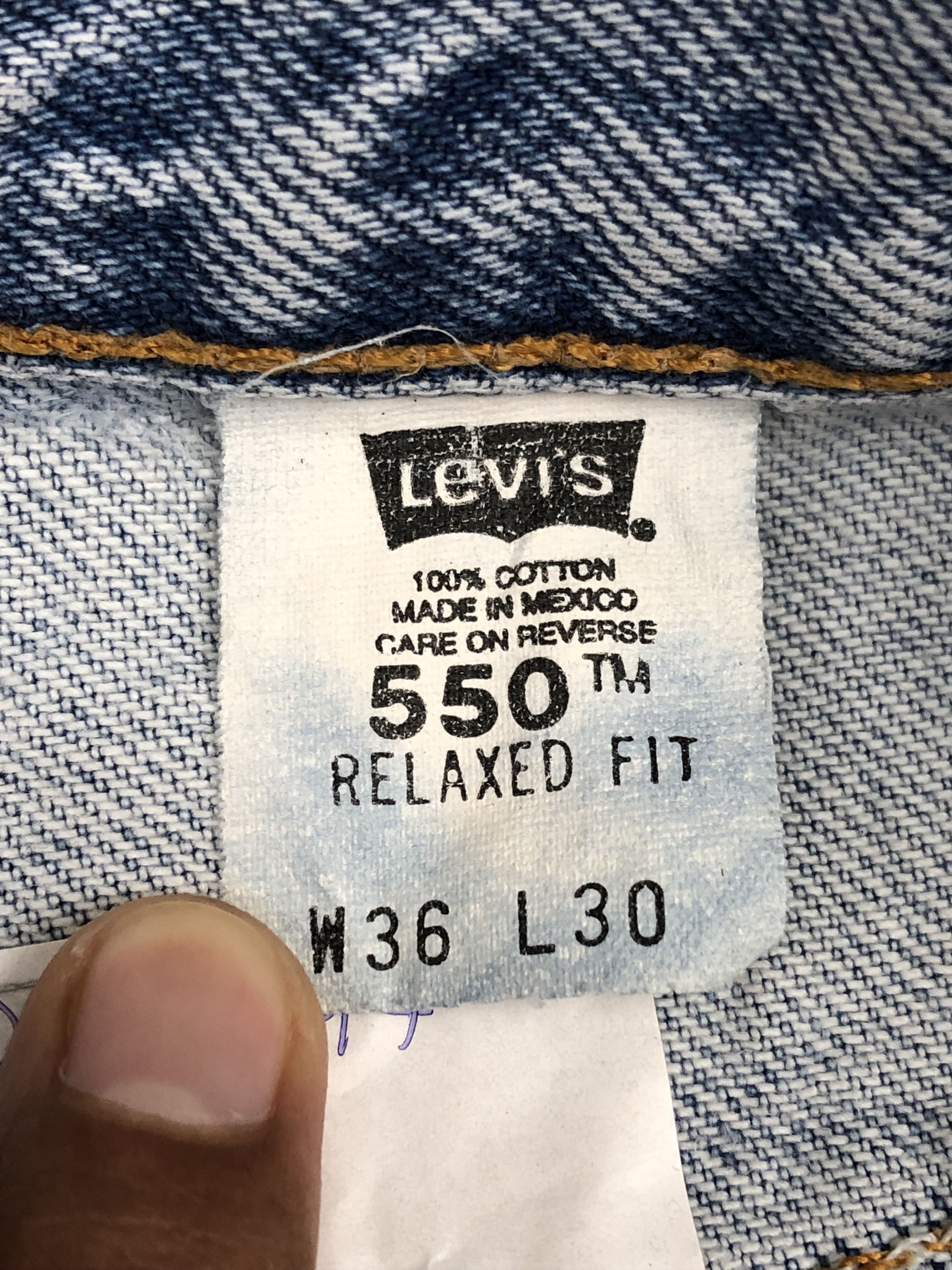 Levi's × Vintage Vintage 90s Levis 550 Light Wash Jeans Size US 34 / EU 50 - 7 Thumbnail