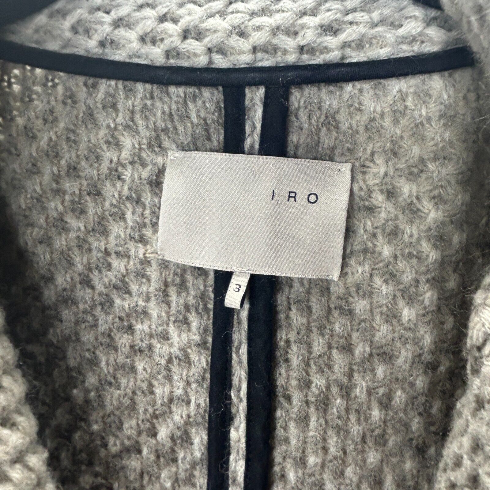 Iro IRO Kristen Taupe Honeycomb Front Zip Long Sleeve Jacket 3 Size S / US 4 / IT 40 - 5 Thumbnail
