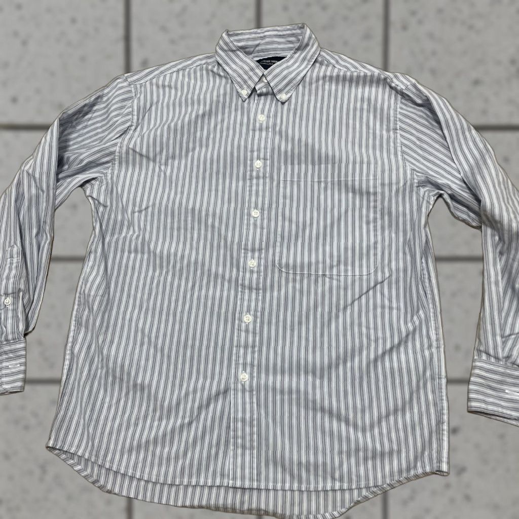 Abercrombie & Fitch VINTAGE Abercrombie & Fitch 90s Oversized Shirt Mens XS Blue Striped Long Sleeve Button-Up 42" Casual Mens Blue Striped Shirt Size US XS / EU 42 / 0 - 1 Thumbnail