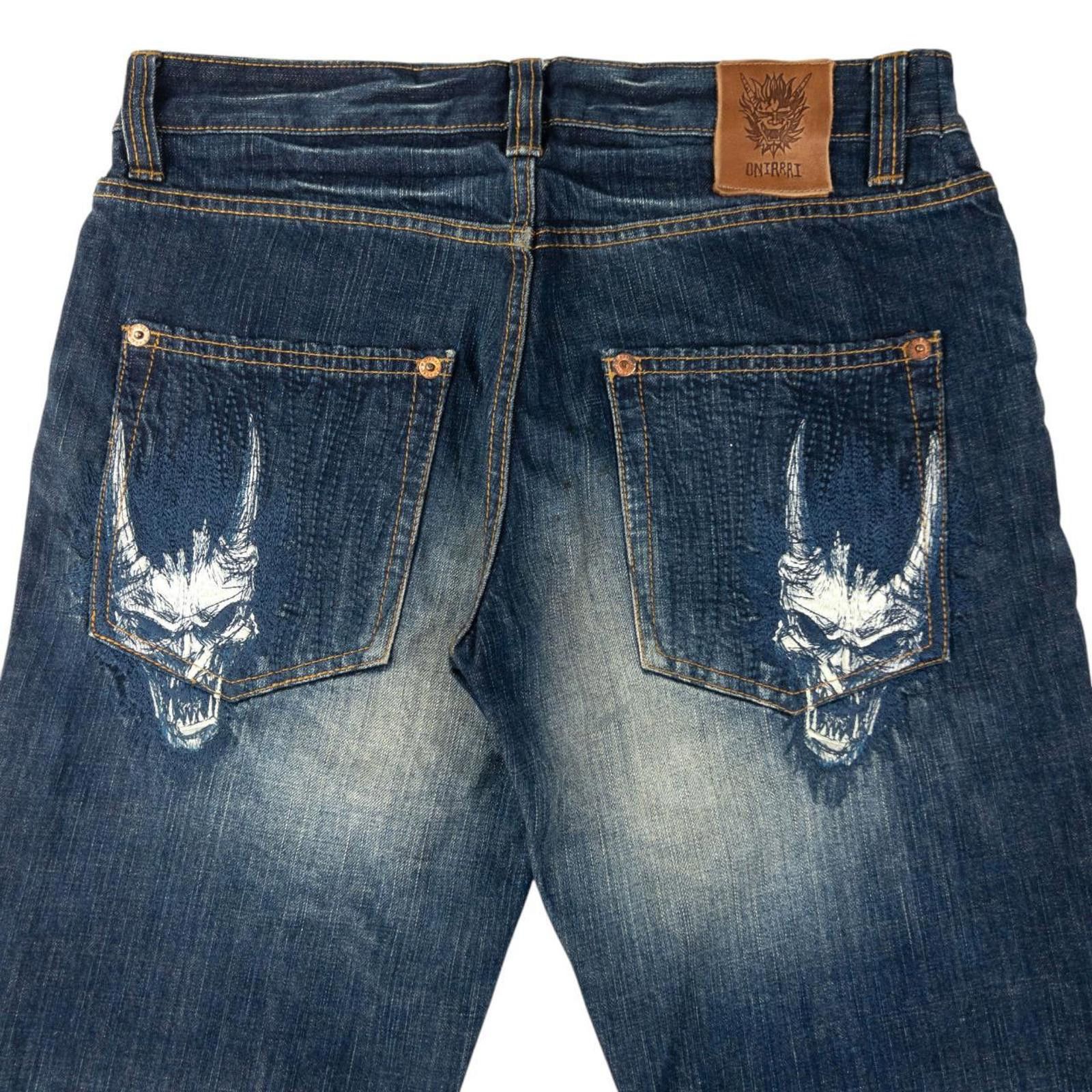 Onia Vintage Oniarai Embroidered Monster Denim Jeans Size W33 Size US 33 - 1 Thumbnail