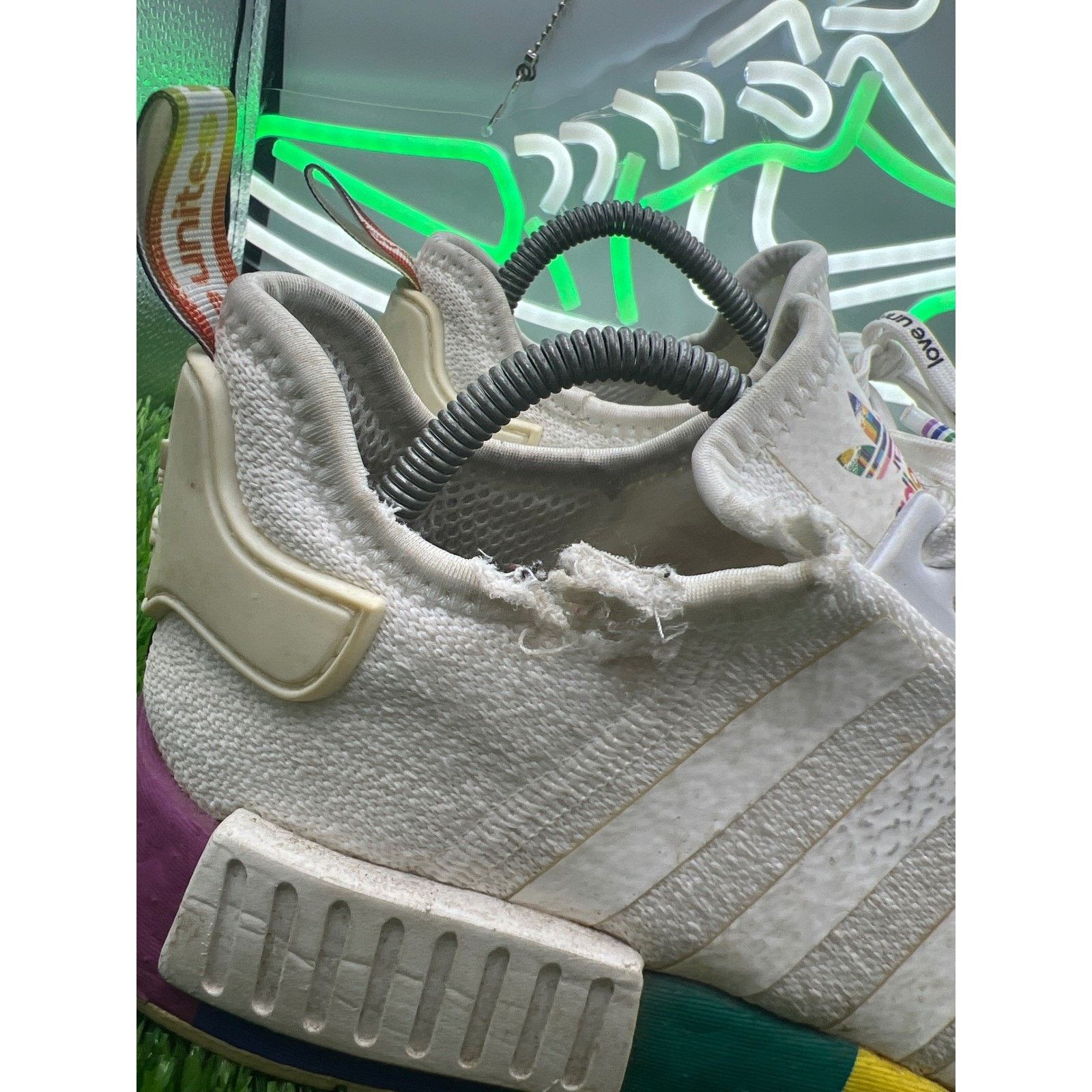 Adidas Adidas NMD R1 Pride Pack Rainbow White Sneakers Mens Size 8 Size US 8 / EU 41 - 3 Thumbnail