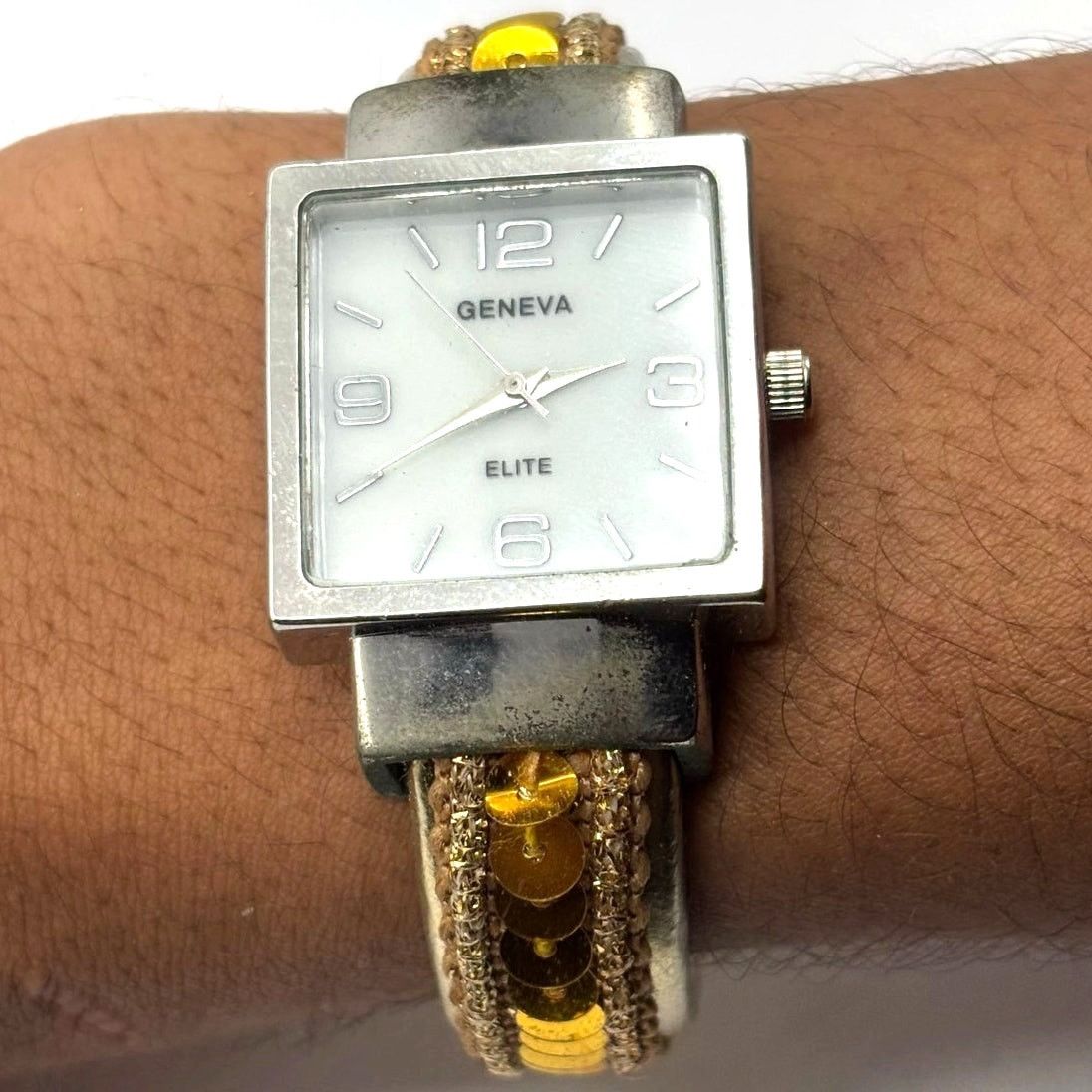 Other Silver & Yellow Cuff Watch Size ONE SIZE - 2 Thumbnail