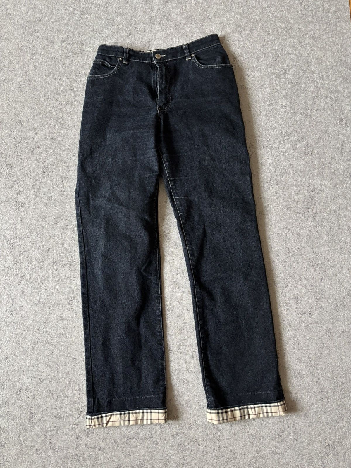 Burberry × Designer × Vintage BURBERRY NOVA CHECK JEANS Size 30" / US 8 / IT 44 - 1 Thumbnail