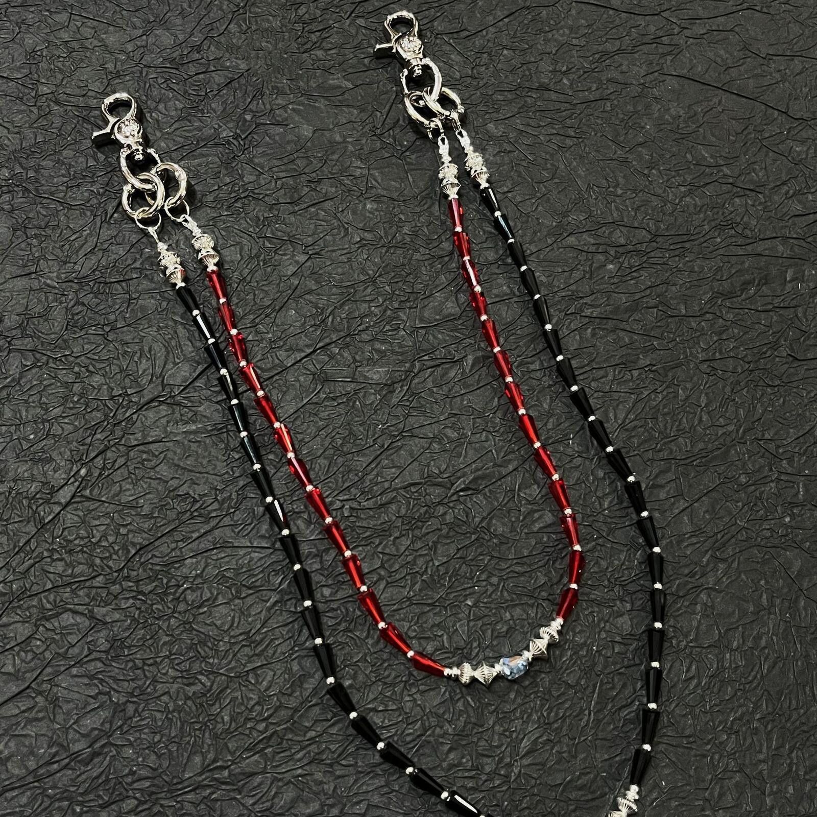 Jewelry Double Bead Waist Chain | Crimson Ink Black Red Street Size ONE SIZE - 3 Thumbnail