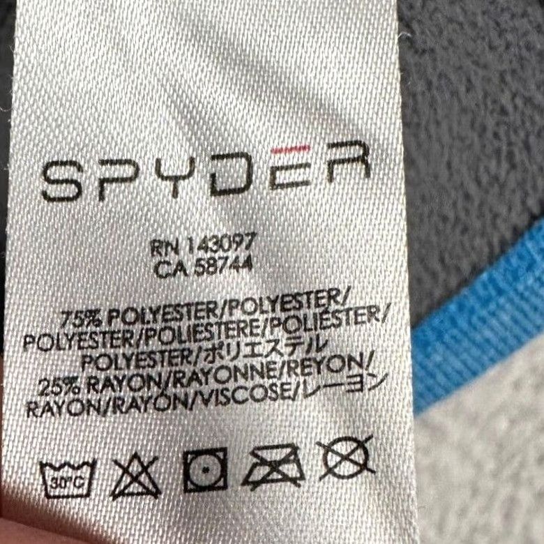 Spyder Spyder Sweatshirt Pullover Adult Large Blue Pinstripe Lined Fleece Raglan 1/4 Zip Logo Mens Size US L / EU 52-54 / 3 - 6 Thumbnail