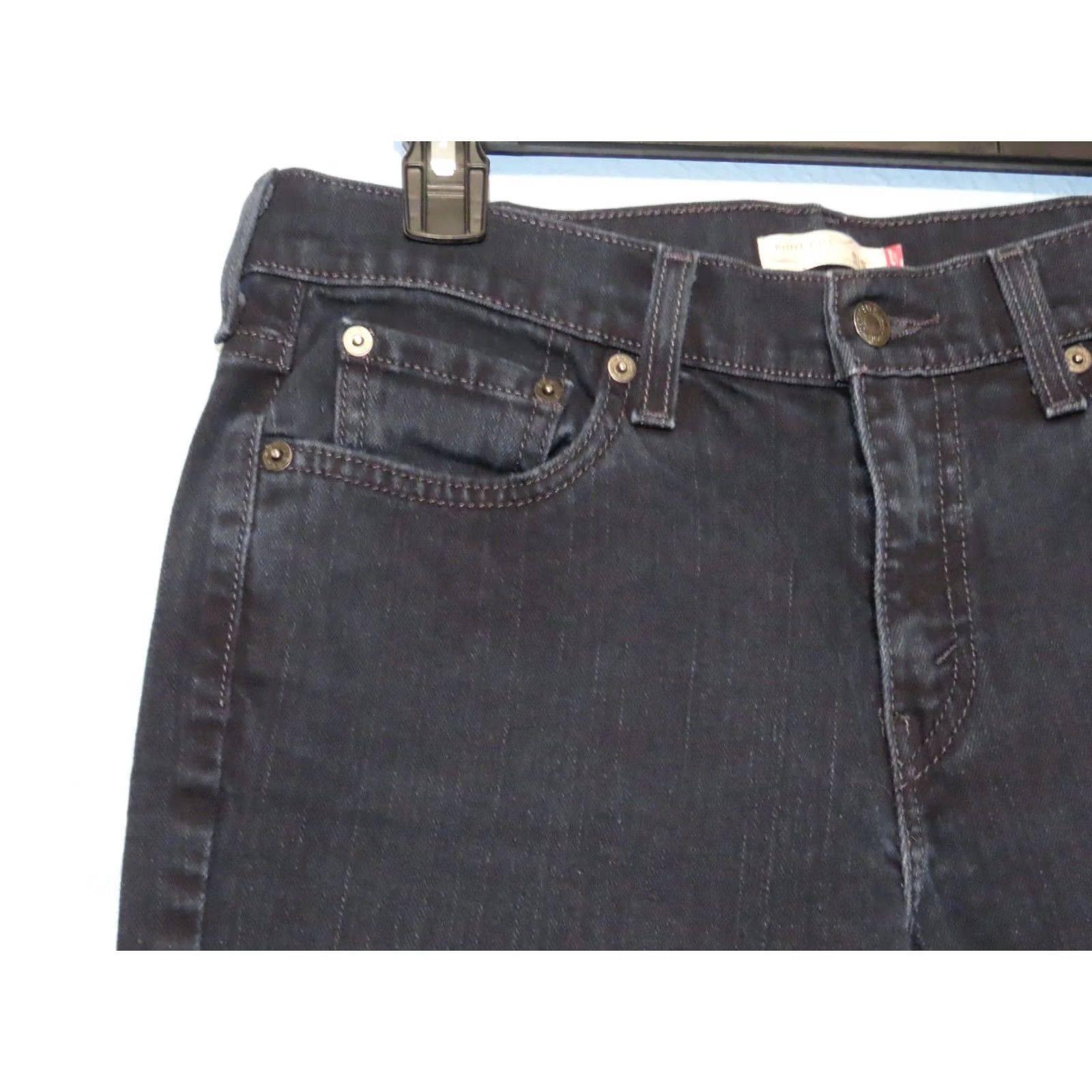 Levi's Levi's 515 Boot Cut Jeans Women's 10L Black Mid-Rise Denim Cotton Blend Stretch 28in Inseam Shoes 32in Waist Size 32" / US 10 / IT 46 - 4 Thumbnail