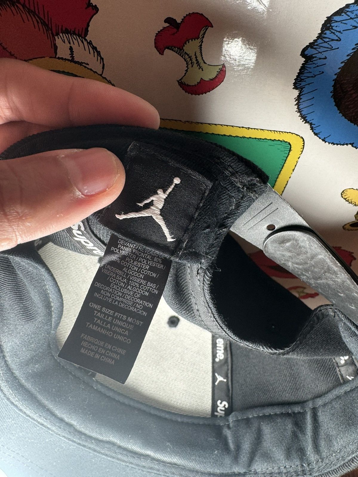 Supreme x Jordan Black Cap Hat