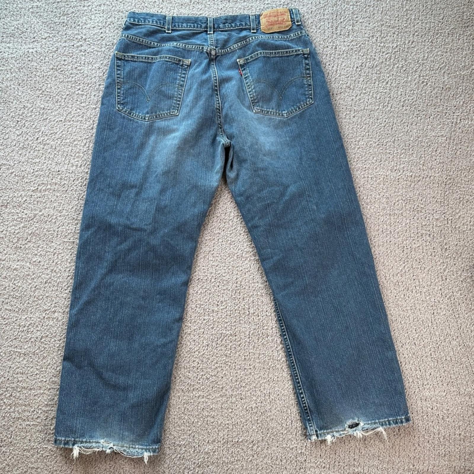 Levi's Levis 559 Jeans Mens 38x30 Relaxed Straight Blue Medium Wash Size US 38 / EU 54 - 2 Thumbnail