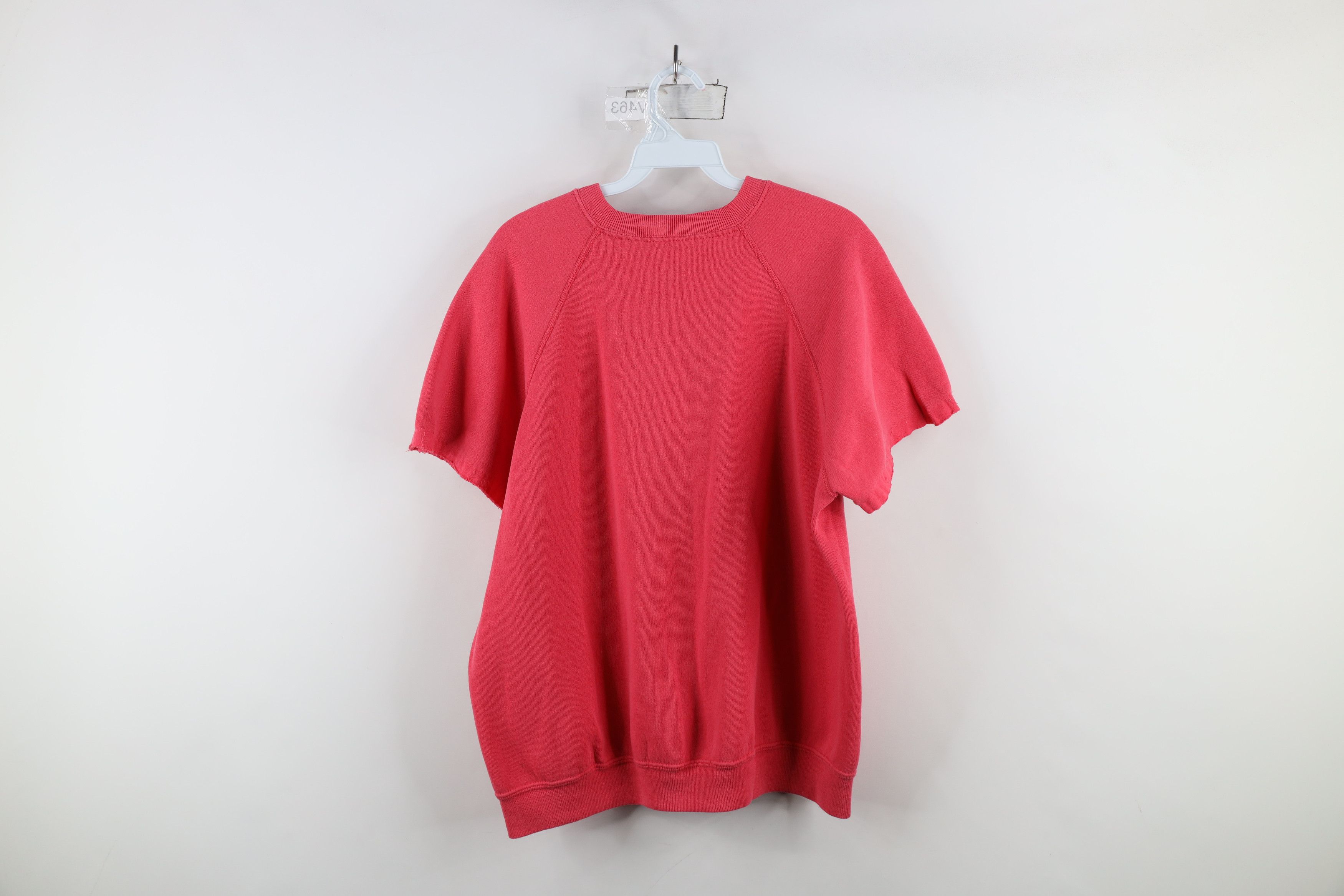 Vintage Vintage 90s Streetwear Blank Cut Off Short Sleeve Sweatshirt Size XL / US 12-14 / IT 48-50 - 10 Thumbnail