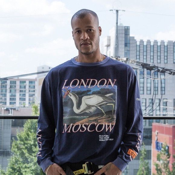 image of Heron Preston Long Sleeve in Blue, Men's (Size Large)