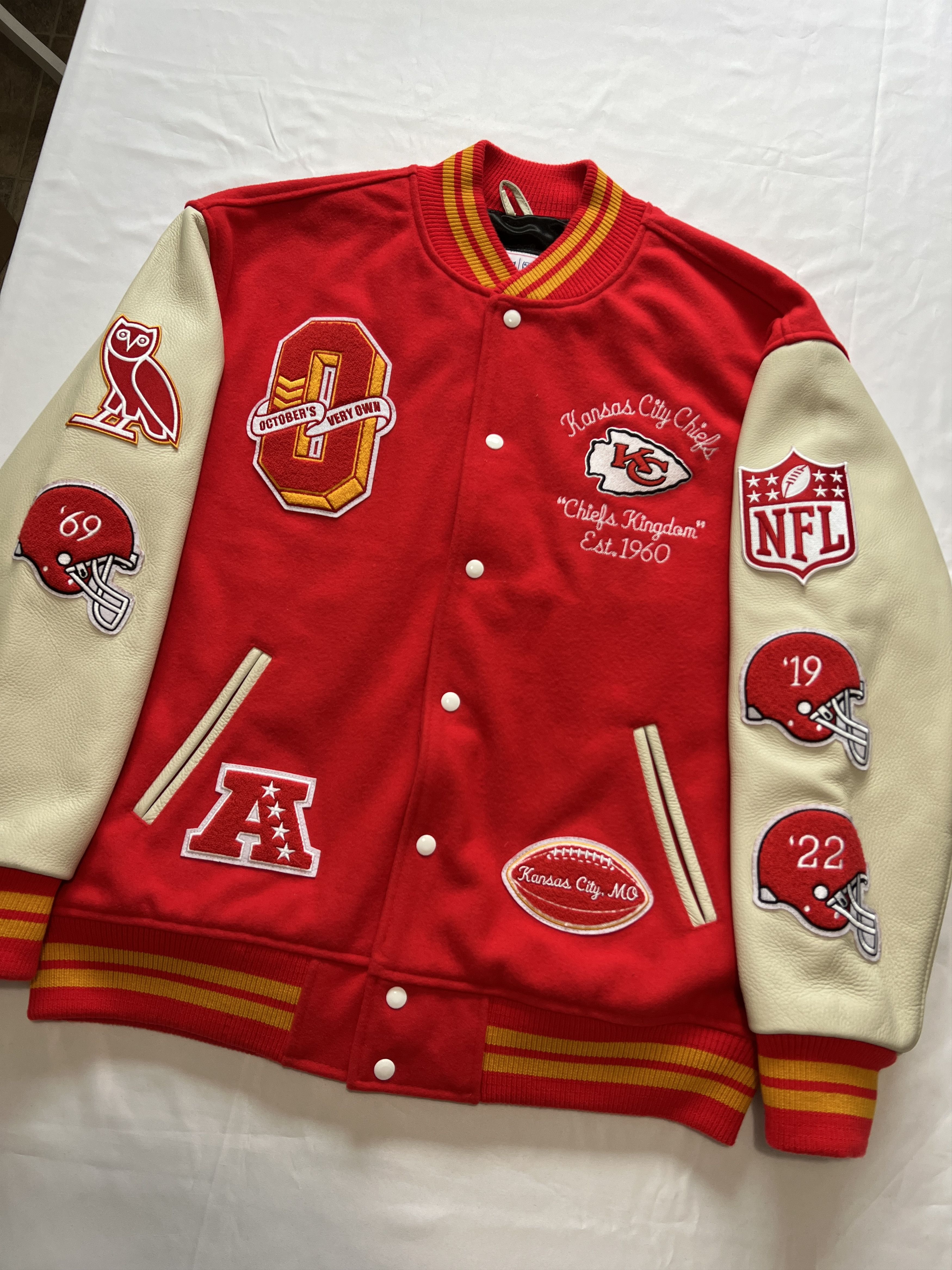 Drake OVO x NFL KANSAS CITY CHIEFS OG VARSITY JACKET Size US XXL / EU 58 / 5 - 4 Thumbnail