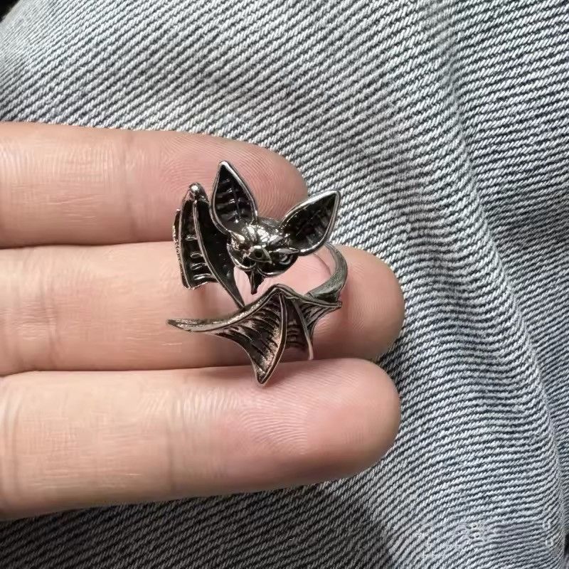 Jewelry Big Ring Finger Cute Bat Open Ring Size ONE SIZE - 2 Thumbnail