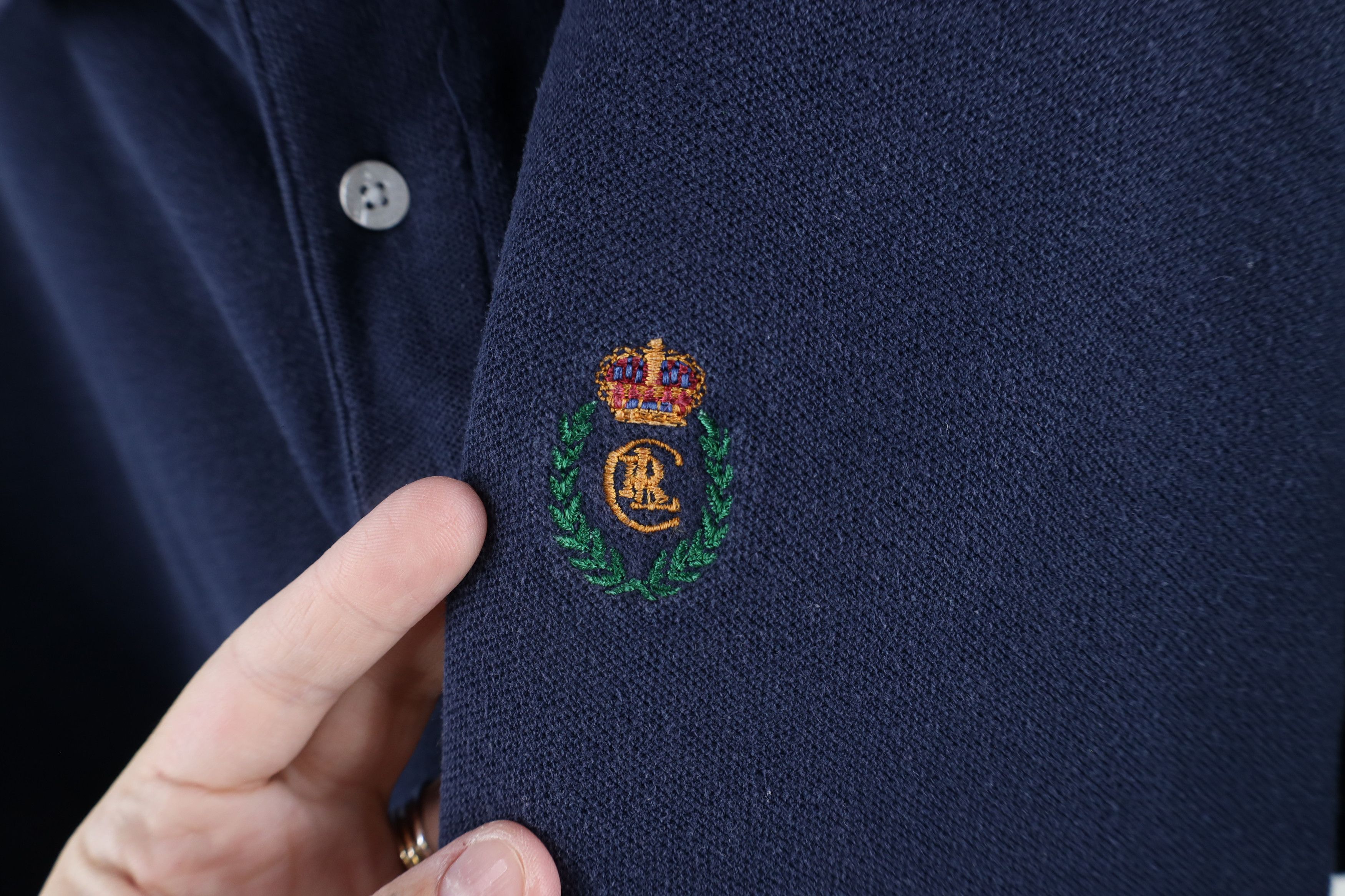 Ralph Lauren × Vintage Vintage 90s Chaps Ralph Lauren Crest Collared Polo Shirt Size US L / EU 52-54 / 3 - 4 Thumbnail