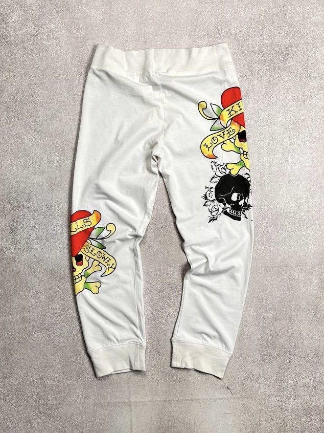 Ed Hardy × Vintage Vintage Ed Hardy Y2K Wmns Trackpants S Size 26" / US 2 / IT 38 - 3 Thumbnail