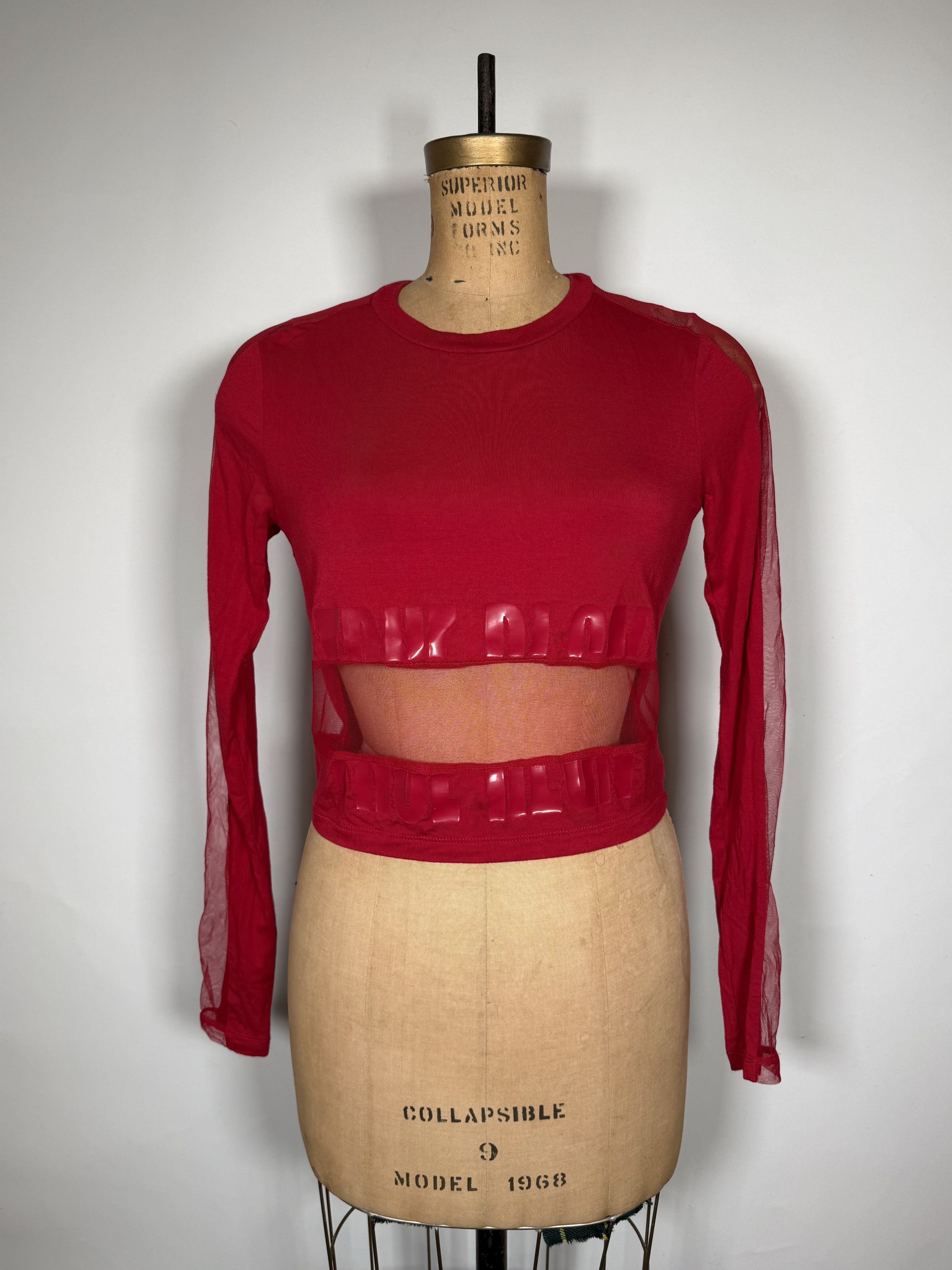 True Religion Y2K True Religion Red Mesh Long Sleeve T-Shirt Size XS / US 0-2 / IT 36-38 - 1 Thumbnail