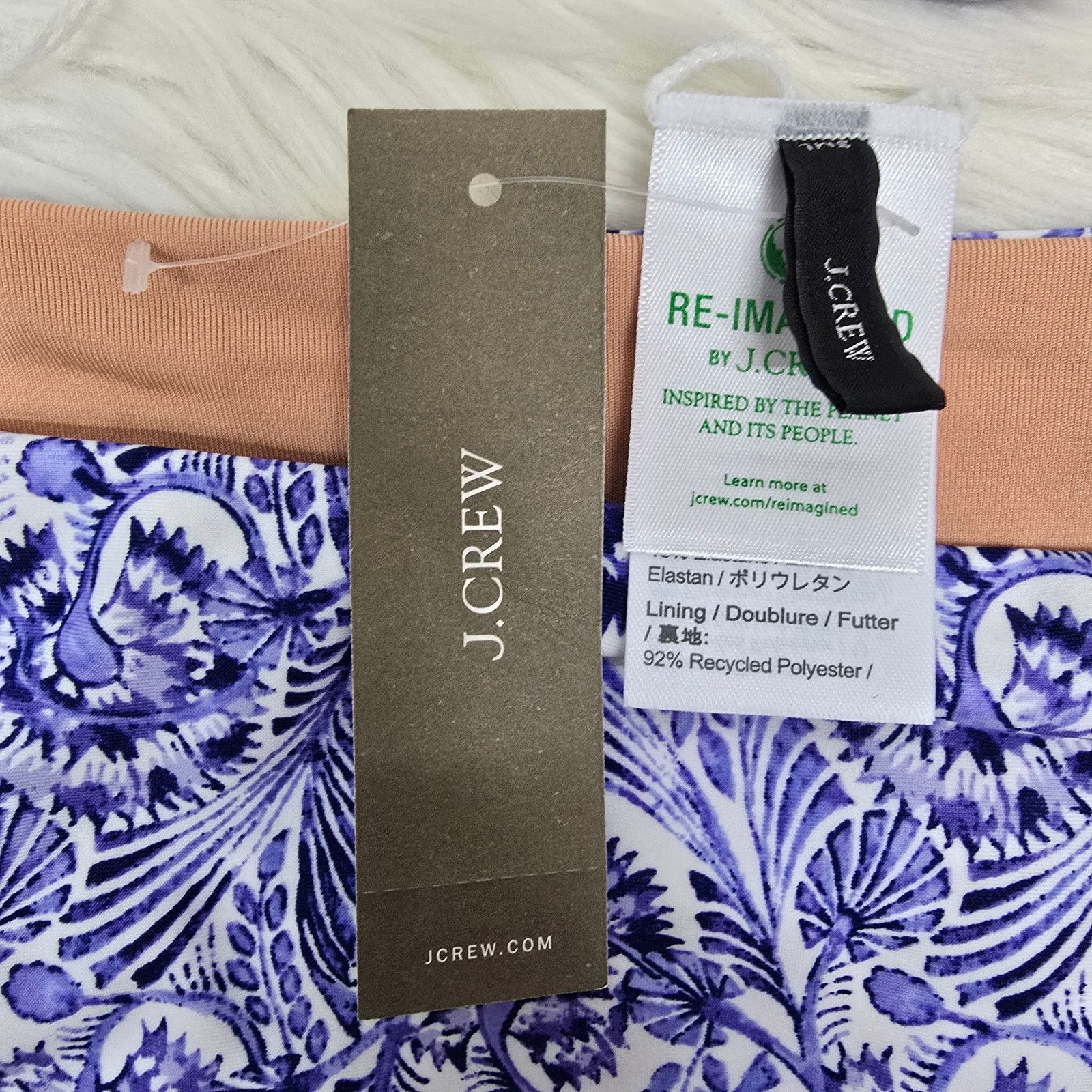 J.Crew NWT J. Crew Cheeky String Bikini Bottom w Beads Floral XXL Size ONE SIZE - 7 Thumbnail