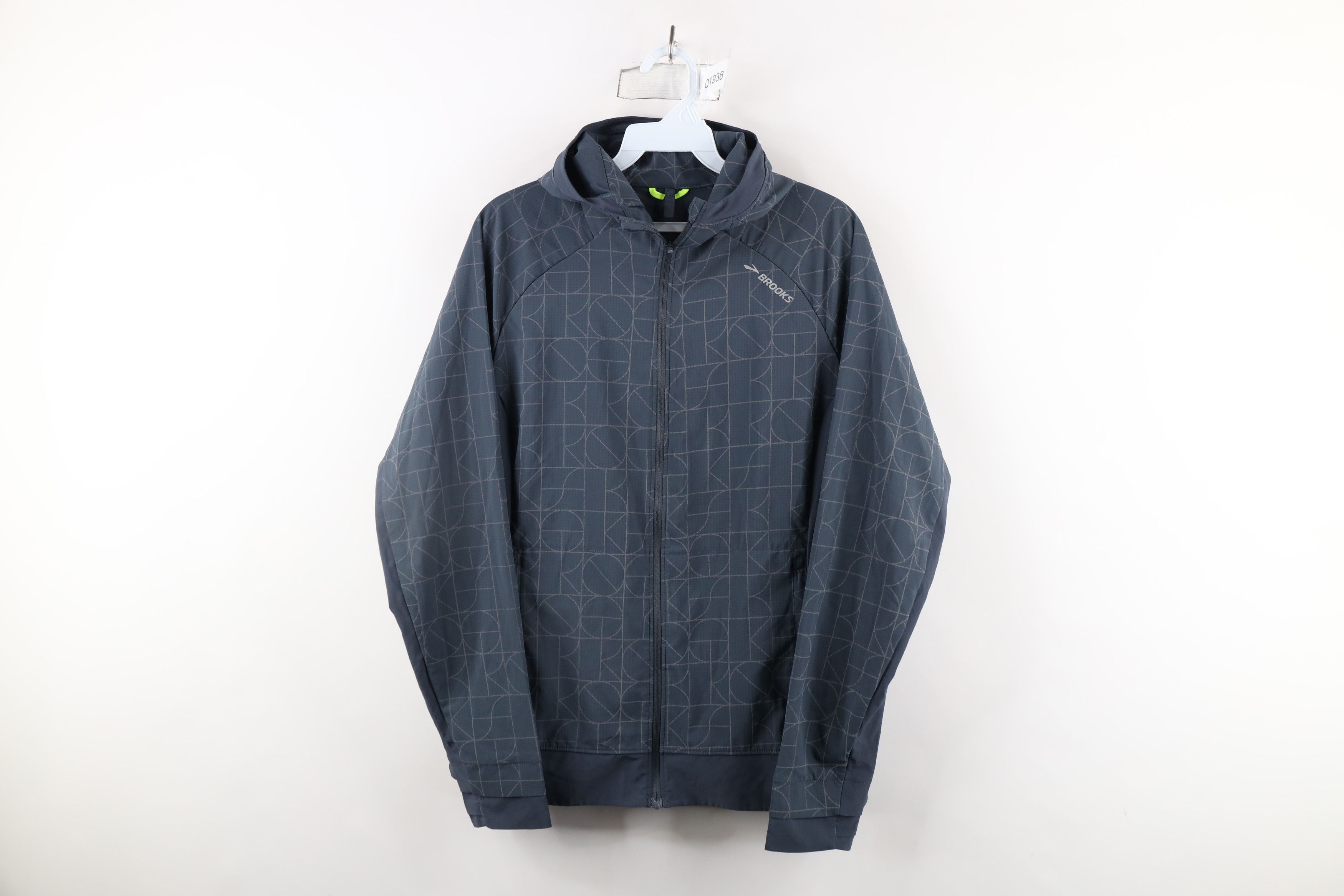 Brooks × Vintage Brooks Running Lightweight Reflective Full Zip Hooded Jacket Size M / US 6-8 / IT 42-44 - 1 Thumbnail