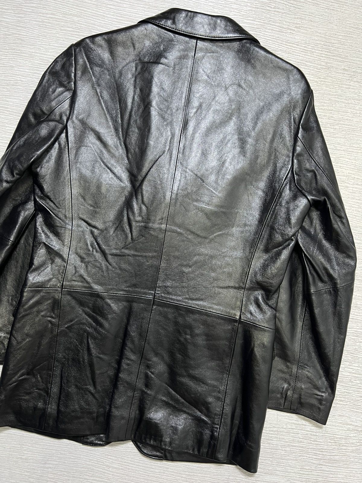 Balenciaga Balenciaga - Vintage - 1997 - Leather Blazer Size US L / EU 52-54 / 3 - 8 Thumbnail