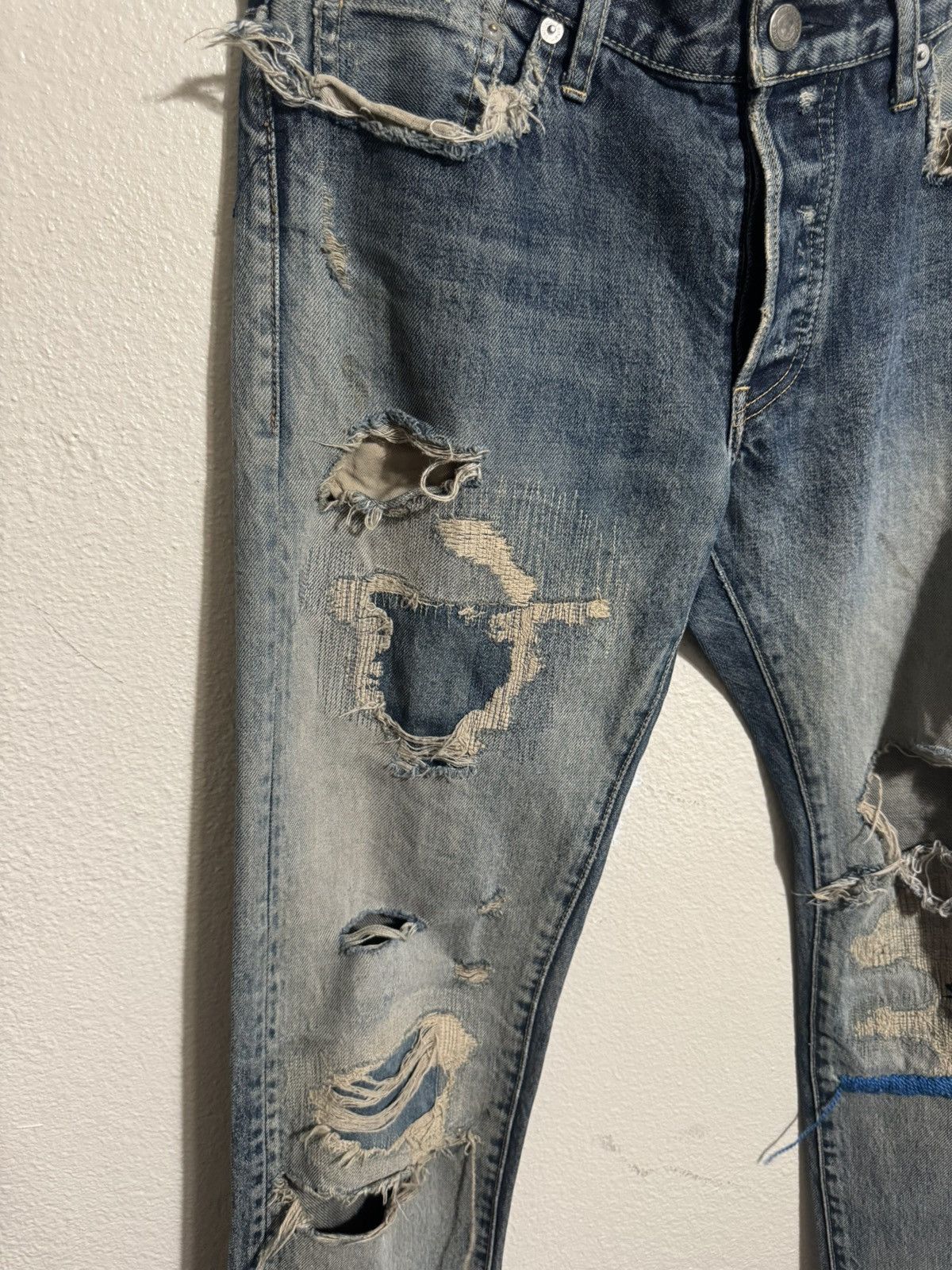Undercover Undercover SS10 68 Blue Yarn Denim Size US 31 - 6 Thumbnail