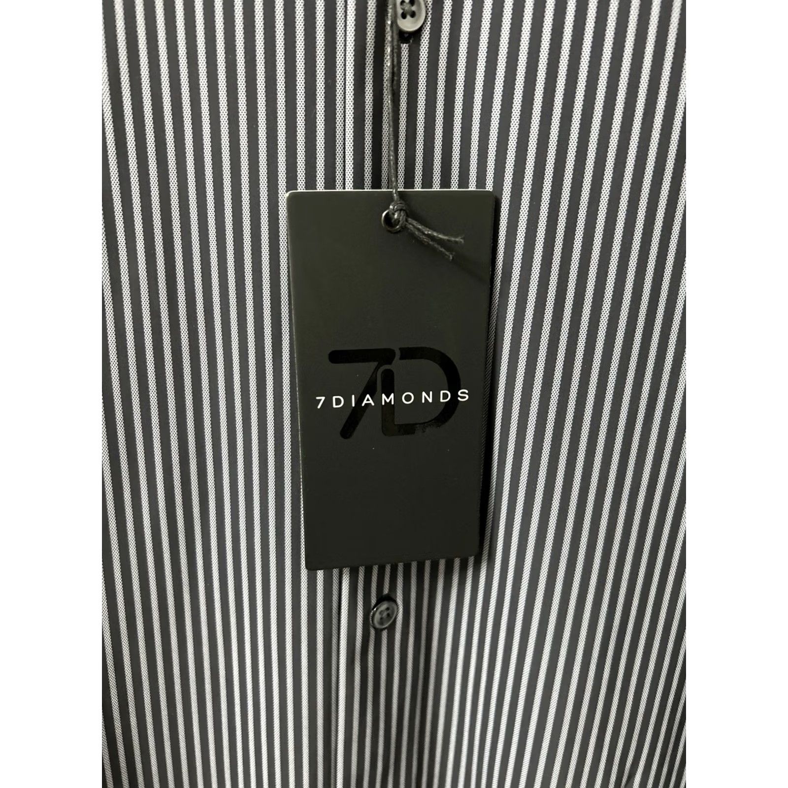 Vintage 7 Diamonds Blaine Shirt Mens XL Black Striped 4 Way Stretch L/S NWT Size US XL / EU 56 / 4 - 5 Thumbnail
