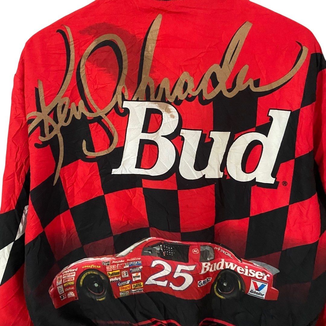 NASCAR Vintage Nascar Budweiser Bomber Jacket Size US M / EU 48-50 / 2 - 5 Thumbnail