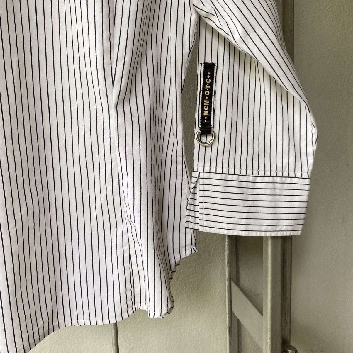 MCM MCM White Black Stripe Shirt Size M / US 6-8 / IT 42-44 - 8 Thumbnail