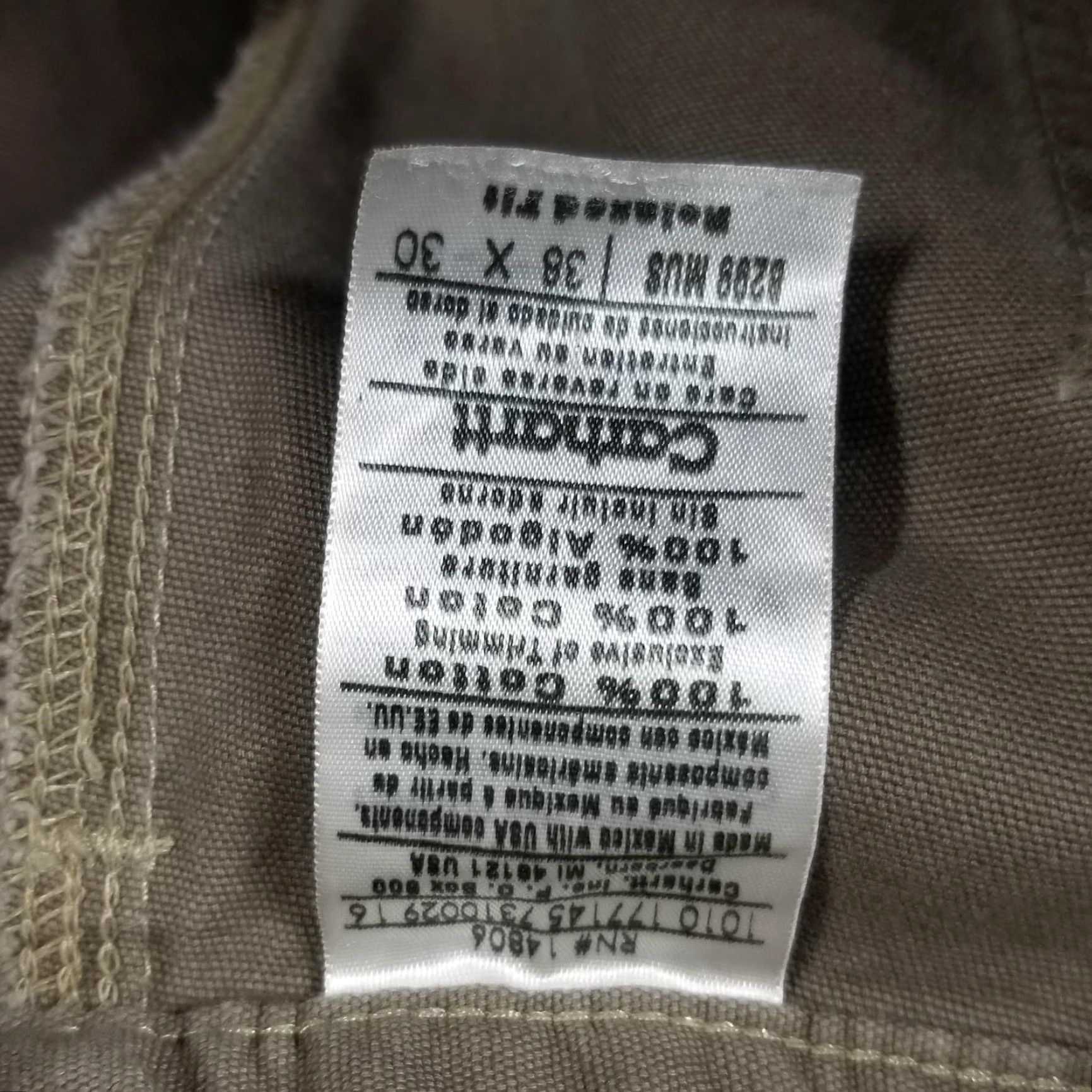 Carhartt VINTAGE Carhartt Pants Men 38x30 Canvas Utility Workwear Carpenter Relaxed Fit Beige Casual Size US 38 / EU 54 - 4 Thumbnail