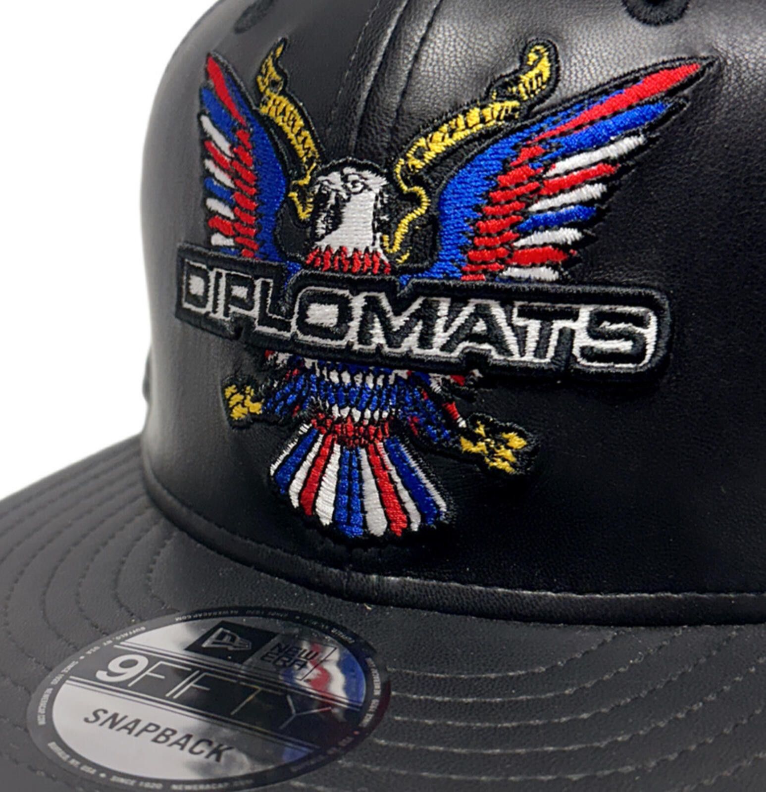 New Era New Era Harlem Diplomats Eagle Black Leather 9FIFTY Snapback Size ONE SIZE - 1 Thumbnail