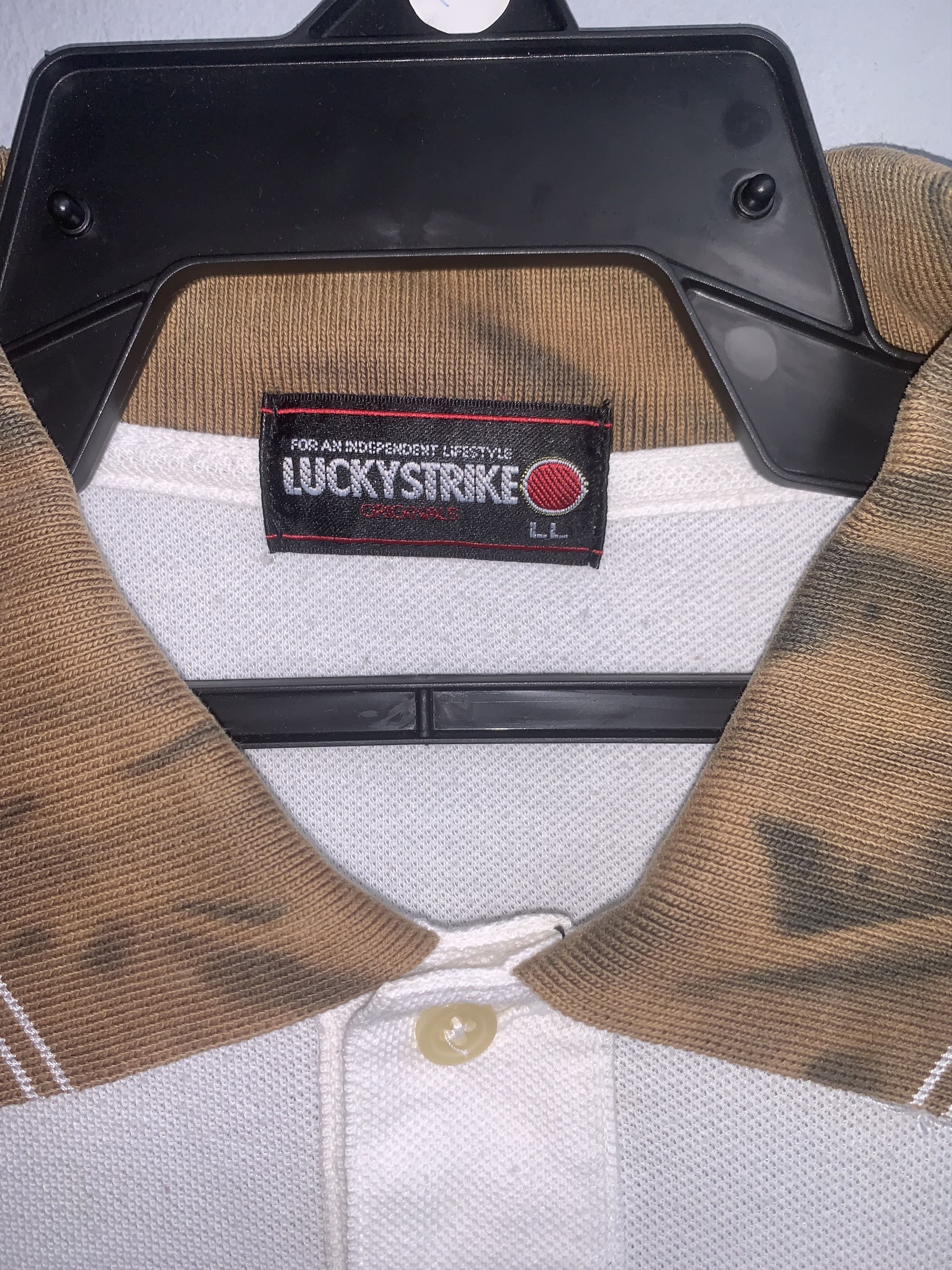 Vintage Lucky Strike Single Pocket Polo Vintage Shirt Size US L / EU 52-54 / 3 - 2 Thumbnail