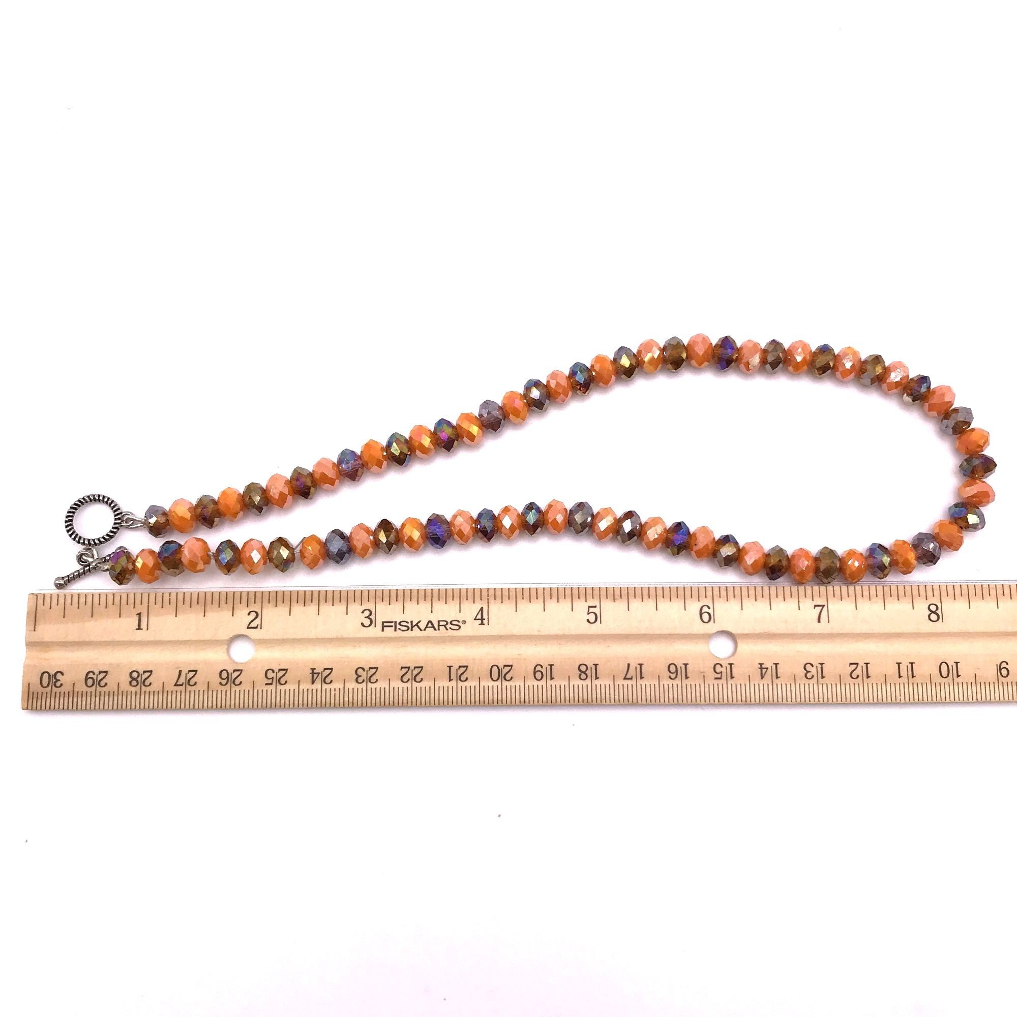 Other Polished Glass Necklace Earring Set Demi-Parure Orange Size ONE SIZE - 7 Thumbnail