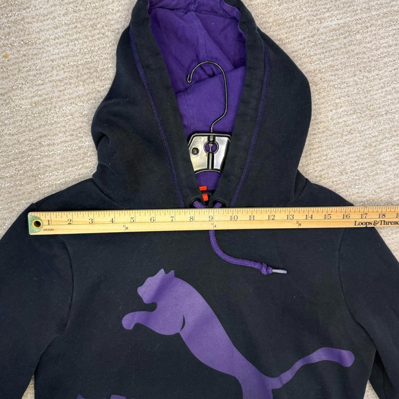 Puma Puma Purple and Black Hoodie Size L / US 10 / IT 46 - 4 Thumbnail