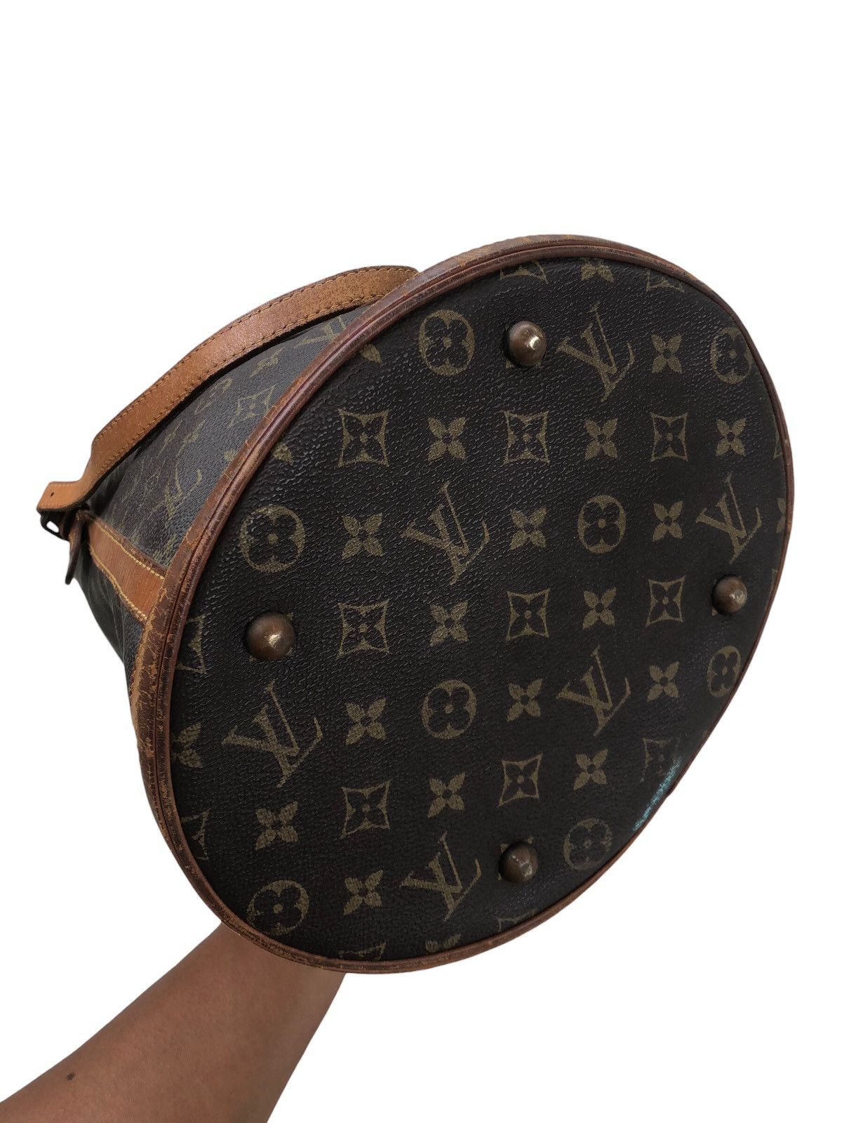 Louis Vuitton 🔥Vintage LOUIS VUITTON LV Monogram Bucket Cloth GM Tote Bag Size ONE SIZE - 18 Thumbnail