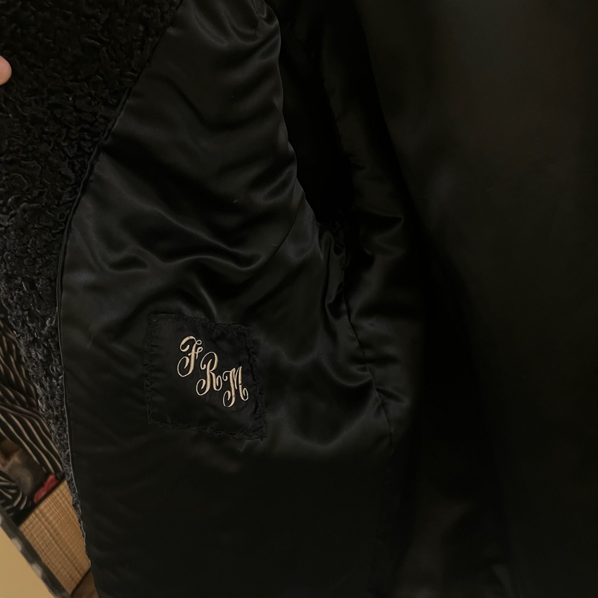 Other Black Curly Faux Fur Coat With Hood & Satin Lining - Womens Size M / US 6-8 / IT 42-44 - 5 Thumbnail