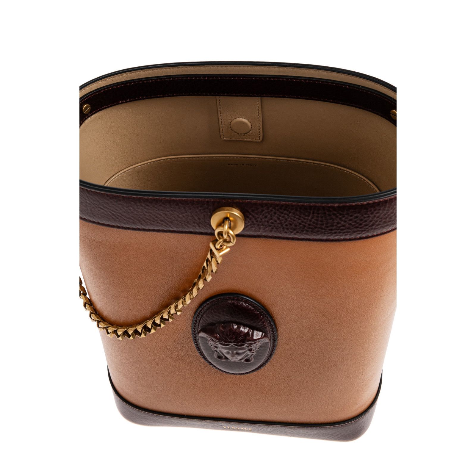Versace VERSACE Pivot Small Brown Bucket Bag New & Authentic Size ONE SIZE - 4 Thumbnail