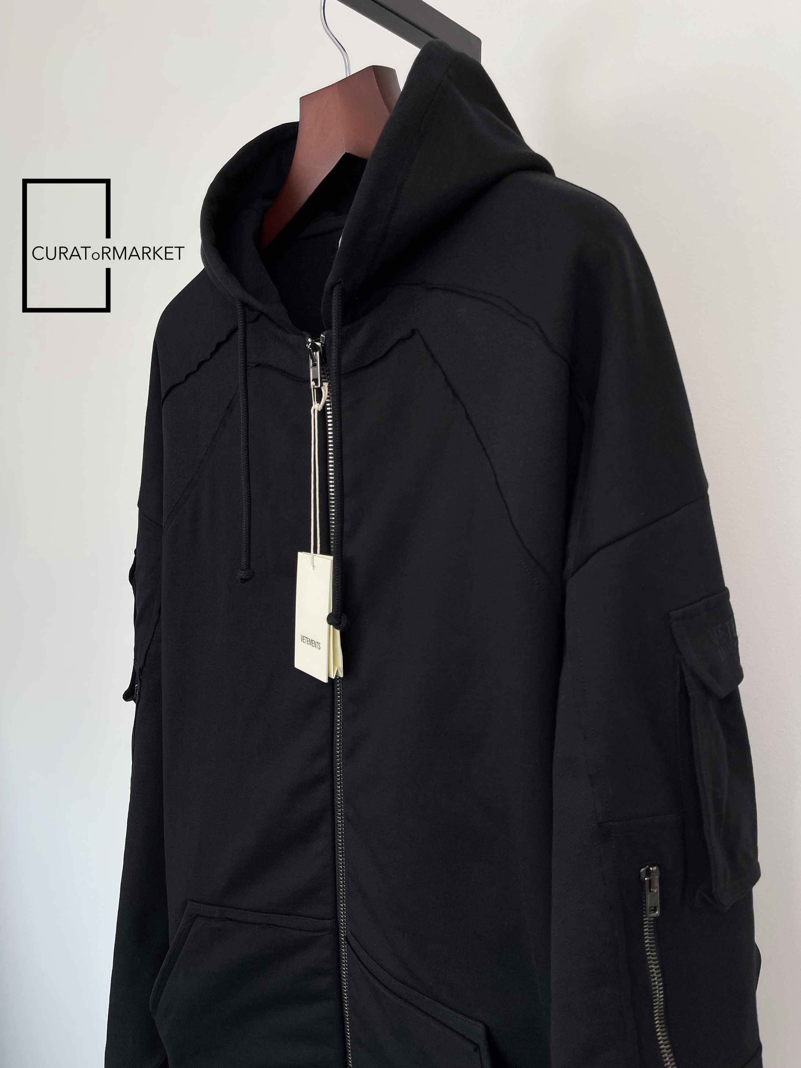 Vetements GRAIL Multi Cargo Pocket Zip Army Military Black Hoodie SS24 Size US XS / EU 42 / 0 - 4 Thumbnail