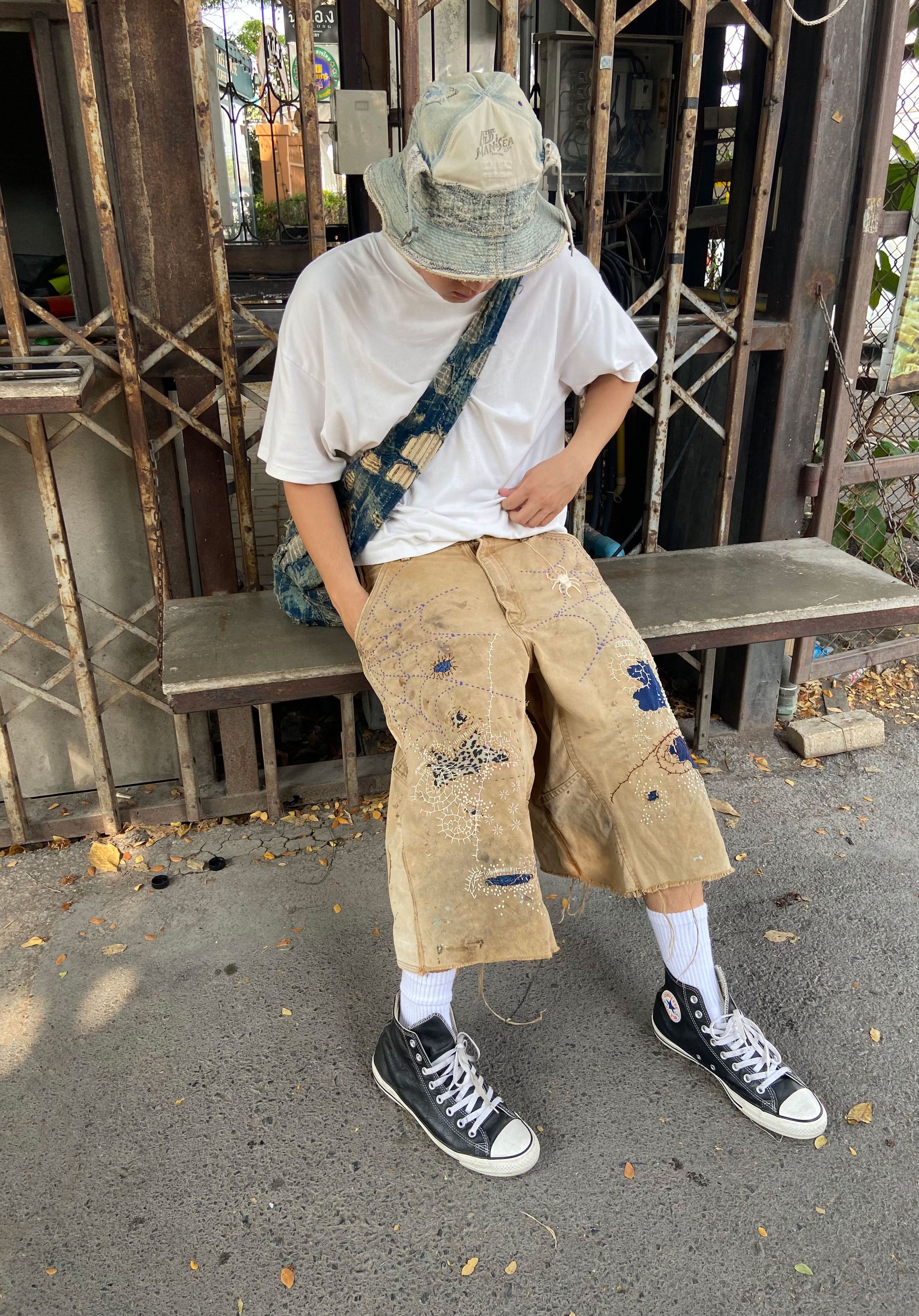 Japanese Brand Boro Patchwork Carhartt Carpenter Size US 33 - 7 Thumbnail