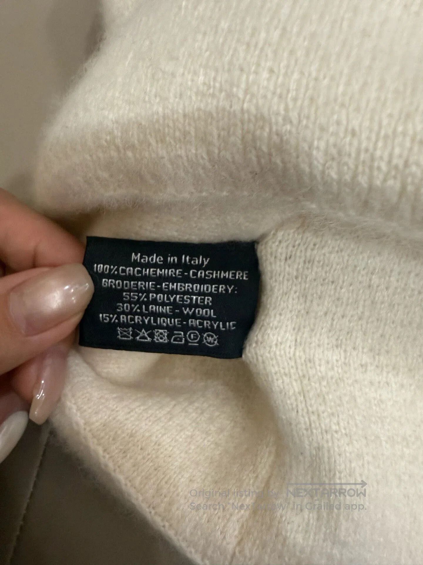 Chanel Chanel White Cashmere Knit Hat. Size ONE SIZE - 4 Thumbnail