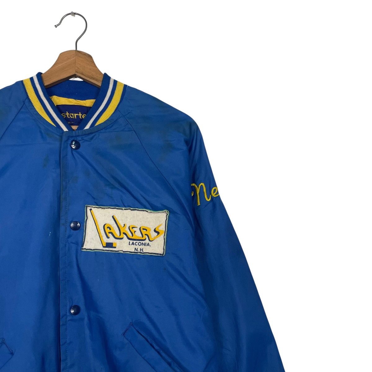 Starter Vintage 70s Starter Lakers Ice Hockey Nylon Bomber Jacket Size US XL / EU 56 / 4 - 5 Thumbnail