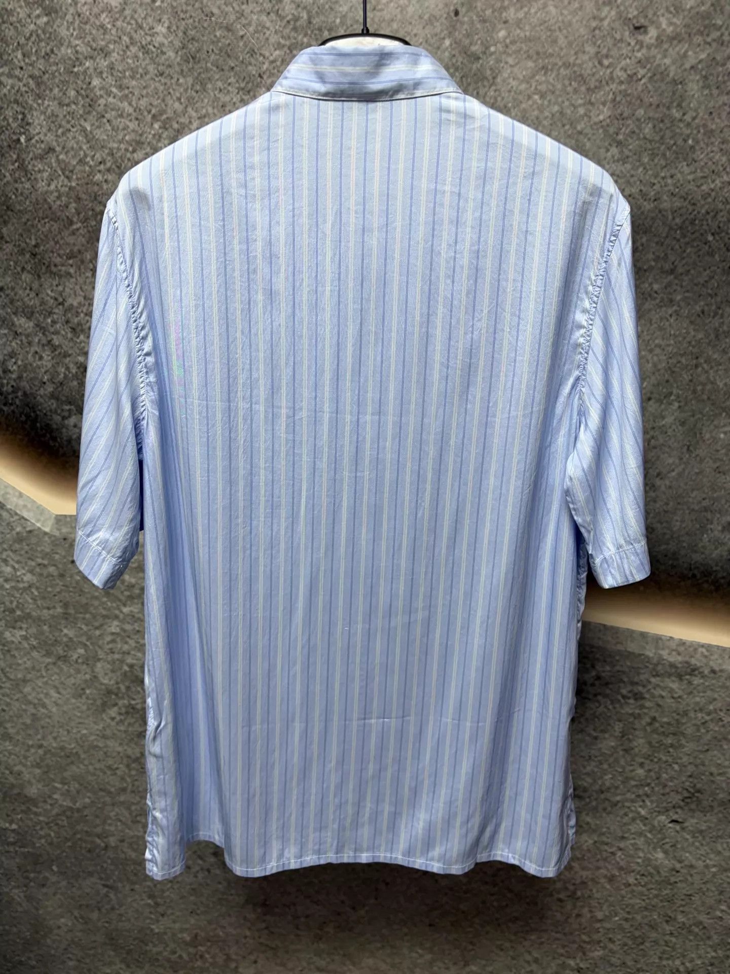 Dior Dior FW25 short-sleeve blue/white stripe 41 L silk Italy Size US L / EU 52-54 / 3 - 2 Thumbnail